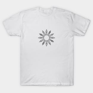 Dip Pen Nibs Circle (Black and White) T-Shirt